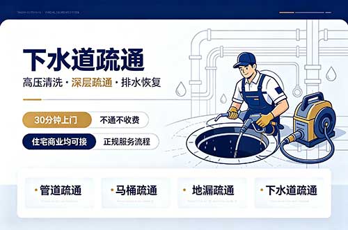 岗侨下水道疏通