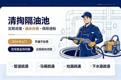 岗侨清掏隔油池